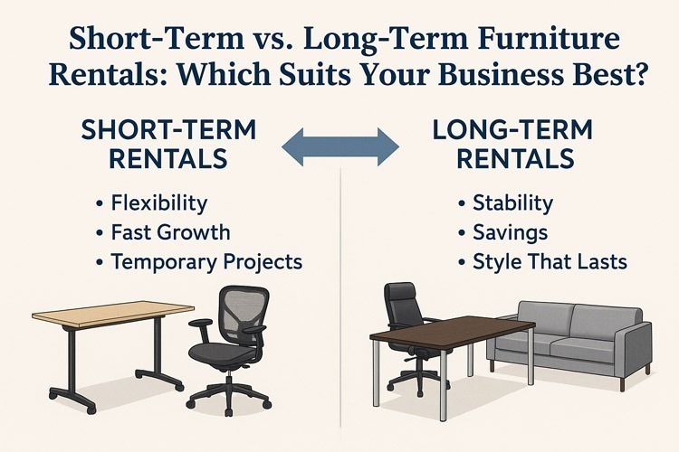 Short-term vs long-term office furniture rental comparison