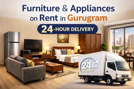 Premium furniture and appliances on rent for BHK homes in Gurugram
