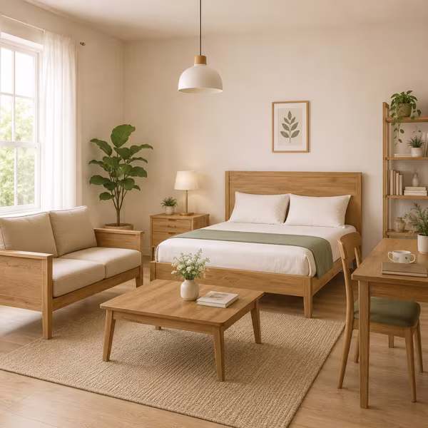 Find comfort & style | Buy & rent furniture online 1BHK & 2BHK Bedroom Furniture Packages on Rent in Delhi Noida